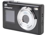 Fotocamera Digitale 4K, 48 Mp, Hd, Doppio Schermo, Zoom 16X, Autofocus, Selfie Per Fotografia, Studenti, Adolescenti, Nero