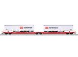 GüTerwagen MÄRklin "Doppel-Taschenwagen Sdggmrss 738 - 47470", Weiß, Modelleisenbahn-Fahrzeuge, Kinder, Kunststoff, Metall