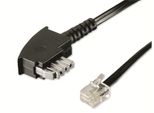 Goobay 50307 Cavo Di Collegamento TAE-N (Internazionale), 6 M, Nero - Spina TAE-N > Presa RJ11 (6P2C)