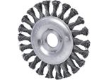 Ks Tools Spazzola Rotonda In Filo D'acciaio 0,5 Mm, ø 125 Mm, 340.0043