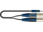 QUIK-LOK RKSA/192-5 Cavo Audio 5 M 3,5 Mm 2 X Xlr (3 Pin) Nero, Blu, Grigio