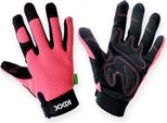 Guanti Da Giardinaggio Sintetici Kixx Protezione E Comfort Taglia 8 Rosa Nero Con Chiusura A Velcro