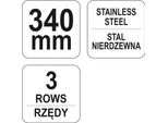Yato YT-6336, Nero, Rosso, Acciaio Inossidabile, Cloruro Di Polivinile (Pvc), Gomma, Cloruro Di Polivinile (Pvc), Gomma, Acciaio, Metallo, 340 Mm