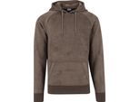 Urban Classics - Felpa Con Cappuccio Wildleder-Imitat Oliv - S