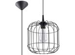 Lampada A Sospensione Celta Nera 1Xe27 15W Acciaio 95X23X23Cm Sollux Lighting