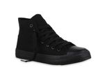 Mytrendshoe Scarpe Da Ginnastica Alte Da Donna In Tessuto Colori Di Tendenza Scarpe Sportive 814973, Colore: Nero, Dimensione: 36