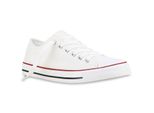 Mytrendshoe Uomo Scarpe Da Ginnastica Scarpe Sportive Stringate Scarpe Casual 76947, Colore: White Beige Red Stripe, Taglia: 38