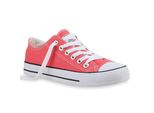 Mytrendshoe Donna Sneaker Basse Tela Scarpe Casual Scarpe Sportive Allacciate 94237, Colore: Coral, Taglia: 36