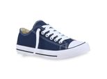 Mytrendshoe Donna Sneaker Bassa Tela Scarpe Da Ginnastica Allacciate Scarpe Casual 826093, Colore: Blu Scuro, Taglia: 36