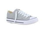 Mytrendshoe Donna Sneaker Bassa Tela Scarpe Da Ginnastica Allacciate Scarpe Casual 826093, Colore: Grigio Chiaro, Taglia: 36