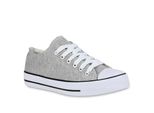 Mytrendshoe Scarpe Sportive Basse Da Donna Scarpe Casual Comode 75565, Colore: Grigio Chiaro, Taglia: 36