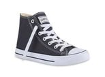 Mytrendshoe Scarpe Da Ginnastica Alte Da Donna Scarpe Sportive Scarpe Di Tela Cult 815214, Colore: Grigio Scuro Lucky, Dimensioni: 36