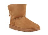 Mytrendshoe Stivali Slip-On Donna Stivali Foderati Caldi Stivaletti 814349, Colore: Marrone Chiaro, Taglia: 37