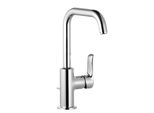 Kludi Pure&Solid Mitigeur Monocommandé Pour Lavabo, Hauteur De Bec 205Mm, Pivotant, Sans Garniture D'éCoulement, Chrome, 340240575, 340240575