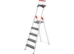 Hailo 8050-507 Scala Di Sicurezza In Alluminio L100 Topline - 5 Gradini