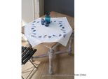 Vervaco Set Di Ricami Per Tovaglie Stampate "Piume Blu"", Motivo Di Ricamo Disegnato"