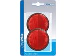 Riflettore Rosso 58Mm Autoadesivo Con Piastra Di Base 2 Pezzi In Blister