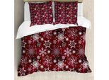 Abakuhaus Copripiumino Fiocco Di Neve, Natale, Antiacaro, Adatto A Chi Soffre Di Allergie, Con Federe, 200 Cm X 200 Cm - 80 X 80 Cm, Multicolore