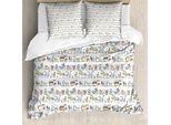Abakuhaus Copripiumino Con Animali Cartoon, Campagna Fattoria, Antiacaro, Adatto A Chi Soffre Di Allergie, Con Federe, 200 Cm X 200 Cm - 80 X 80 Cm, Multicolore