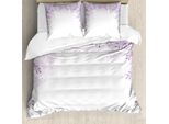 Abakuhaus Copripiumino Blume, Fiori Viola Primavera, Antiacaro, Adatto A Chi Soffre Di Allergie, Con Federe, 155 Cm X 220 Cm - 80 X 80 Cm, Pale Mauve Lavanda