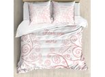 Abakuhaus Ti Amo Di Più Copripiumino, Amore Primaverile, Antiacaro Adatto A Chi Soffre Di Allergie Con Federe, 155 Cm X 220 Cm - 80 X 80 Cm, Bianco Cipria
