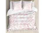 Abakuhaus Ti Amo Di Più Copripiumino, Amore Primaverile, Antiacaro Adatto A Chi Soffre Di Allergie Con Federe, 200 Cm X 200 Cm - 80 X 80 Cm, Bianco Cipria