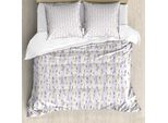 Abakuhaus Paris Copripiumino, Lavanda Eiffel Pastello, Antiacaro Adatto A Chi Soffre Di Allergie Con Federe, 200 Cm X 200 Cm - 80 X 80 Cm, Verde Chiaro Lavanda