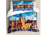 Abakuhaus Copripiumino Urbano, Baviera Germania Ponte, Antiacaro, Adatto A Chi Soffre Di Allergie, Con Federe, 200 Cm X 200 Cm - 80 X 80 Cm, Multicolore
