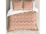 Abakuhaus Copripiumino Pesca, Design Vintage A Zig Zag, Antiacaro, Adatto A Chi Soffre Di Allergie, Con Federe, 200 Cm X 200 Cm - 80 X 80 Cm, Multicolore