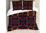 Abakuhaus Set Copripiumino Orientale Per Letti Matrimoniali, Motivo Floreale In Vetro, Antiacaro, Adatto A Chi Soffre Di Allergie, Con Federe, Multicolore
