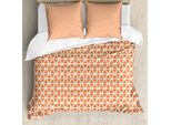 Abakuhaus Copripiumino Arancione, Groovy Soft Triangles, Antiacaro, Adatto A Chi Soffre Di Allergie, Con Federe, 200 Cm X 200 Cm - 80 X 80 Cm, Arancione Pallido Avorio