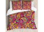 Abakuhaus Copripiumino Paisley, Paisley Osten, Antiacaro, Adatto A Chi Soffre Di Allergie, Con Federe, 200 Cm X 200 Cm - 80 X 80 Cm, Multicolore