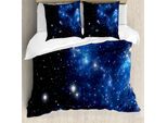 Abakuhaus Constellation Copripiumino, Space Star Nebel, Antiacaro, Adatto A Chi Soffre Di Allergie, Con Federe, 200 Cm X 200 Cm - 80 X 80 Cm, Blu Nero Bianco