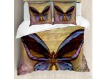 Abakuhaus Copripiumino Butterfly, Farfalla Monarca, Antiacaro, Adatto A Chi Soffre Di Allergie, Con Federe, 155 Cm X 220 Cm - 80 X 80 Cm, Multicolore