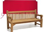 Cuscino Per Panchina Teako Design 200X50 Cm Per Panchina Belluno, Idrorepellente, Resistente Ai Raggi Uv, Comodo Cuscino Per Mobili Da Giardino (Rosso)