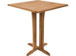 Tavolo Bar Design Teako Lucca Angolare 90X90 Cm, In Legno Massiccio, Resistente Alle Intemperie, Tavolo Alto Per Interni Ed Esterni