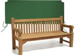 Cuscino Per Panchina Teako Design 200X50 Cm Per Panchina Belluno, Idrorepellente, Resistente Ai Raggi Uv, Comodo Cuscino Per Mobili Da Giardino (Verde)