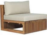 Sedia Lounge Design Teako In Teak Loppio Con Cuscino - Resistente Alle Intemperie, In Legno Massiccio, Design Moderno Per Interni Ed Esterni