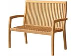 Teako Design Panca Da Giardino In Teak Como - Panca In Legno Resistente Alle Intemperie Con Braccioli, Impilabile, Larghezza 120/150 Cm (120 Cm)