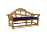 Cuscino Per Panca Teako Design 170X47 Cm Per Panca Da Giardino Caserta - Cuscino Confortevole E Resistente Per Mobili Da Giardino (Blu)