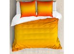 Abakuhaus Copripiumino Ombre, Tema Tropical Summer, Antiacaro, Adatto A Chi Soffre Di Allergie, Con Federe, 155 Cm X 220 Cm - 80 X 80 Cm, Arancione Giallo