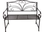 Clayre & Eef Panca Da Giardino 117X50X98 Cm Metallo Marrone
