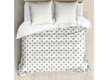 Abakuhaus Copripiumino Geometrico, Pois Color Pallido, Antiacaro, Adatto A Chi Soffre Di Allergie, Con Federe, 200 Cm X 200 Cm - 80 X 80 Cm, Bianco E Nero