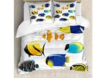 Abakuhaus Copripiumino Fisch, Cod Bonito Palette, Antiacaro, Adatto A Chi Soffre Di Allergie, Con Federe, 200 Cm X 200 Cm - 80 X 80 Cm, Multicolore