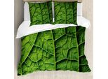 Abakuhaus Set Copripiumino Verde, Foresta Pluviale Brasiliana, Albero Tropicale Esotico, Motivo Macro, 155 X 220 Cm + 80 X 80 Cm, Verde Scuro