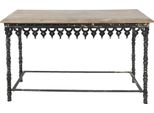 Tavolino Clayre & Eef 121X45X81 Cm Nero Marrone Ferro