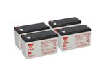 4X Batteria Al Piombo Yuasa NP7-12 Pb 12V 7Ah Vds, Faston 4,8Mm