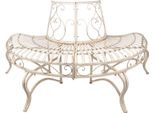 Panchina Da Giardino Clayre & Eef 139X49X78 Cm In Ferro Bianco