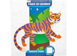 Ooly Set Di Tele Per Dipingere Con I Numeri - Kit Creativo Della Tigre Formidabile
