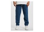 Jeans Da Uomo Def Tapered Loose Fit Denim Blu Medio Lavato - 32